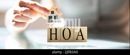 HOA - Homeowner Association. Property Owner Community Stock Photo