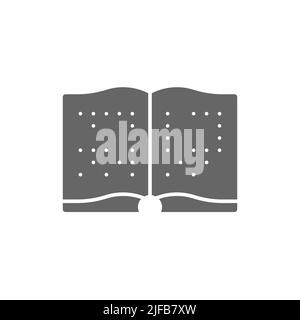 Braille book glyph icon. linear style sign for mobile concept and web design. Blind book pages glyph vector icon. Symbol, logo illustration. Vector gr Stock Vector
