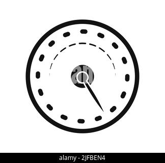 Speedometer icon vector. Scale meter in outline style. Tachometer icon. Speed indicator symbol. Online car velocity meter. Fast speed sign line icon. Stock Vector