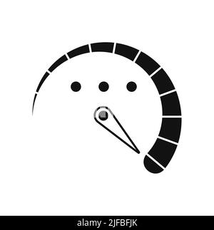 Speedometer icon vector. Scale meter in outline style. Tachometer icon. Speed indicator symbol. Online car velocity meter. Fast speed sign line icon. Stock Vector