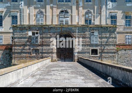 Holic, Slovakia - June 18, 2022 Old castle in the town of Holic in Slovakia. entrance Stock Photo