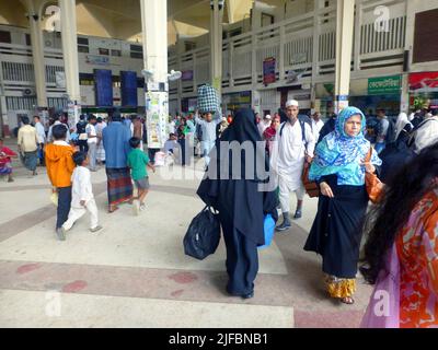 Kamalapur Railway Station is the central railway station in Dhaka, Bangladesh. It is the largest station in the country Stock Photo