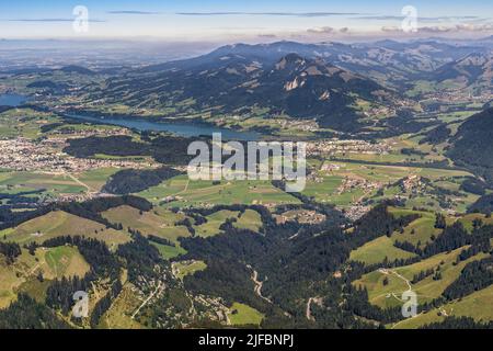 Mount Molson Switzerland, Canton of Friborg, Gruyères, panorama from Mount Moléson ...
