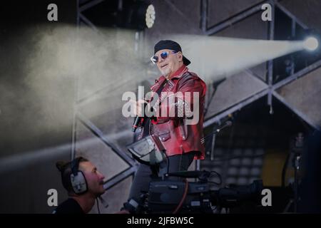 June 30, 2022, Torino, Italia, Italy: Vasco Rossi performing live at Turin Stadium. (Credit Image: © Bruno Brizzi/Pacific Press via ZUMA Press Wire) Stock Photo