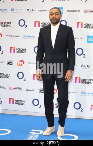 London, UK. 01st July, 2022. Kano attends The Nordoff Robbins O2 Silver Clef Awards at Grosvenor House Hotel in London Credit: John Davies/Alamy Live News Stock Photo