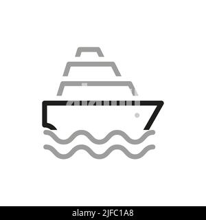 Simple of Public Transport Related Vector Line Icons. Public Transport icon collection. Contains such Icons as ship. Stock Vector