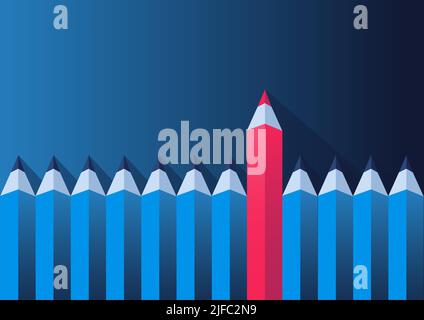 pencils in pencil case line style vector illustration design Stock ...