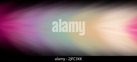 gradient of pastel colors, pink,green, blue and white on a black background and formed panoramic Stock Photo