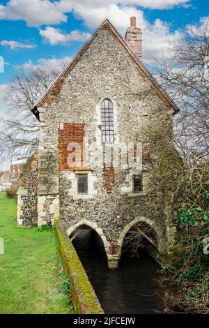 Franciscan Church,GreyFriars,River Stour,Canterbury,Kent,England Stock Photo