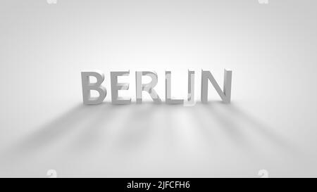 Berlin 3d Text Stock Photo