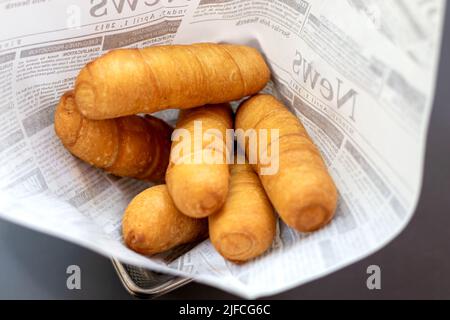 tequenos fried cheese sticks traditional Venezuelan food Stock Photo