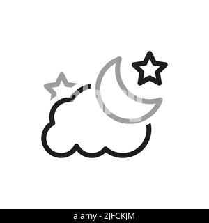 Simple of Halloween Related Vector Line Icons. Halloween icon collection. Contains such Icons as moon and stars. Stock Vector