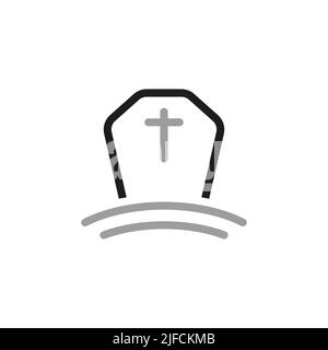 Simple of Halloween Related Vector Line Icons. Halloween icon collection. Contains such Icons as grave. Stock Vector