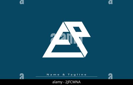 Alphabet letters Initials Monogram logo EP , PE Stock Vector