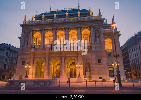 Hungarian State Opera House in Budapest, Hungary Stock Photo