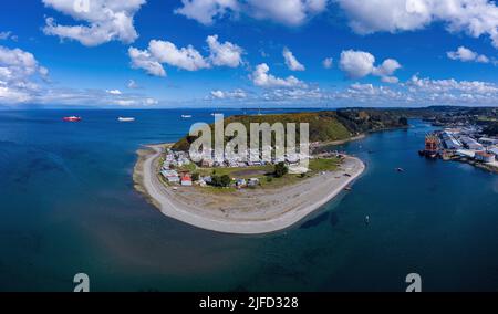 panoramic aerial view of the island of Tenglo in the city of Puerto Montt Stock Photo