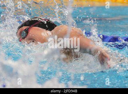 Claire Curzan of USA 1/2 Finale 100 M Freestyle Women during the 19th ...