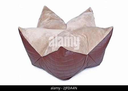 Star shaped dog pillow bed on white background Stock Photo