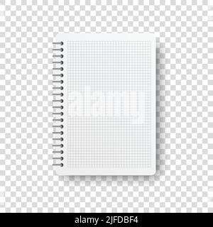 Notebook icon in flat style. Paper sheet vector illustration on isolated background. Page sign business concept. Stock Vector