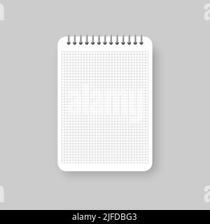 Notebook icon in flat style. Paper sheet vector illustration on isolated background. Page sign business concept. Stock Vector