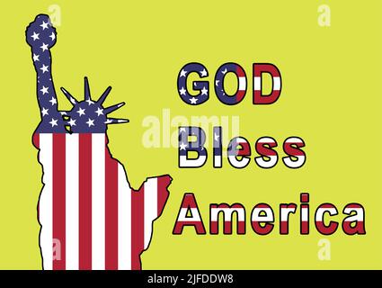 4th July poster for print media Stock Vector