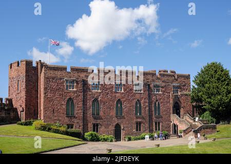 Shrewsbury Castle which is home to the Soldiers of Shropshire Museum, Shropshire Stock Photo