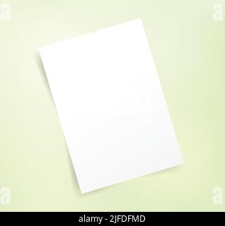 White Blank Isolated Simple Mockup Template Poster Business Card Banner Flyer Invitation Pamphlet Realistic Illustration Stock Vector