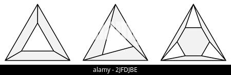Simple triangle shape that looks like polished jewel gemstone Stock Vector