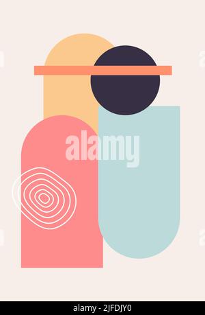 Fashionable minimalistic design. Template for logo design, flyer, presentation, gift card, Wall placement, landing page, book cover, banner, social me Stock Vector