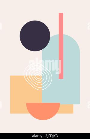 Abstract art background with watercolor vector spot elements. Brush texture decoration with artistic acrylic poster design. Boho abstraction. Stock Vector