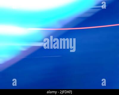 Digital technology concept abstract circular defocused motion bokeh background. Technology on future blurred motion out of focus background. Stock Photo
