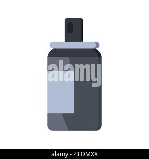 Spay bottle cleaning vector illustration and hygiene liquid design. Cartoon hand container and health product. Antibacterial cosmetic spread icon and Stock Vector