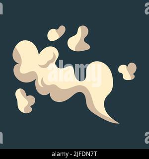 Smoke cartoon vector wind puff . Comic smoke puff Stock Vector Image ...
