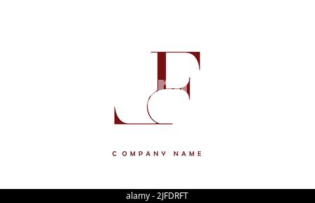 LF, FL Abstract Letters Logo Monogram Stock Vector