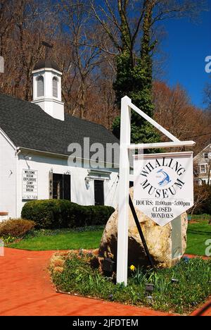 The Whaling Museum of Cold Spring Harbor showcases the history of the whaling industry in the town  and on Long Island Stock Photo