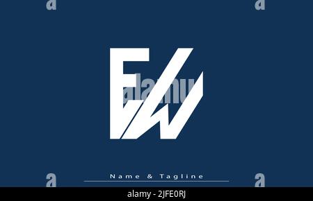 Alphabet letters Initials Monogram logo EW , WE Stock Vector