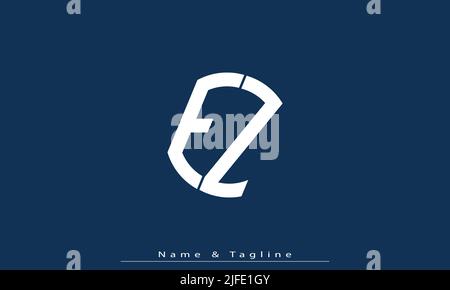 Alphabet letters Initials Monogram logo EZ , ZE Stock Vector