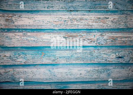 Blue Painted Wood Planks as Background or Texture, Natural Pattern. Stock Photo