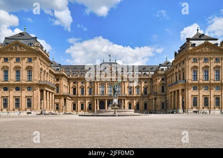 Würzburg, Germany - June 2022: Front view of historic castle 'Würzburg Residence' Stock Photo