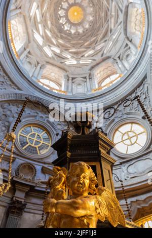 Turin, Italy - Circa August 2021: the Chapel of the Shroud, 1694 by Guarini. One of the most important holy locations for Christian religion Stock Photo