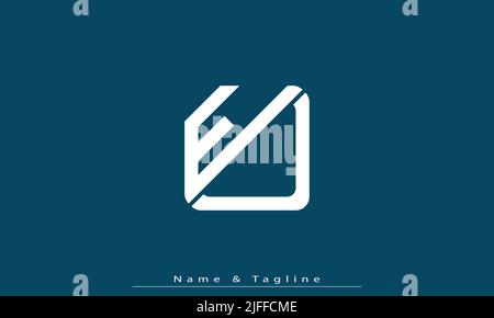Alphabet letters Initials Monogram logo EV , VE Stock Vector