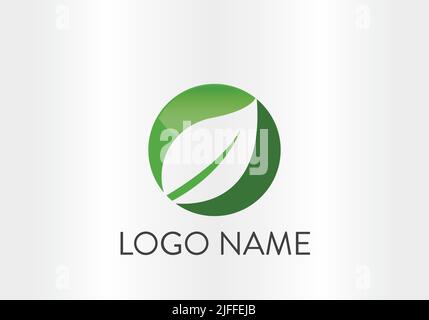 Leaf plant logo wellness nature ecology symbol vector icon design. Stock Vector