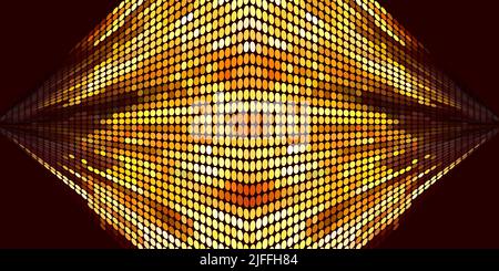 Abstract black and golden dotted background. Gold halftone vector illustration. Stock Vector