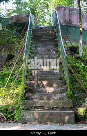 old concrete stair in a park Stock Photo
