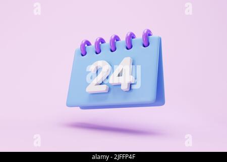 icon of a daily calendar.3d illustration Stock Photo