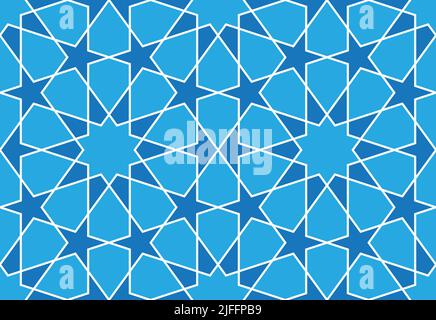 Arabic geometric seamless pattern. Vector illustration. Stock Vector