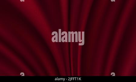 Abstract realistic red silky fabric crease background and texture. Luxury decoration elements design. Vector illustration Stock Vector
