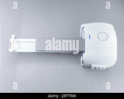 The Multi detector CT Scanner or Computed Tomography  3D illustration top view isolated on white background . Stock Photo