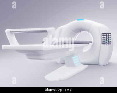 The Multi detector CT Scanner or Computed Tomography  3D illustration isolated on white background . Stock Photo