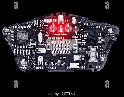 X-ray image of engine control unit or ECU in Motorcycle is a type of ...